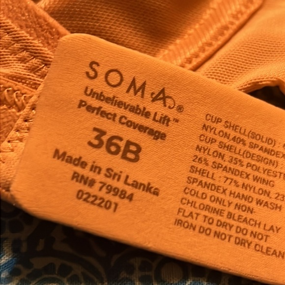 NWT SOMA Chico’s Lift Unlined Perfect Coverage Support Bra tan nude Hush 36B - Picture 12 of 16